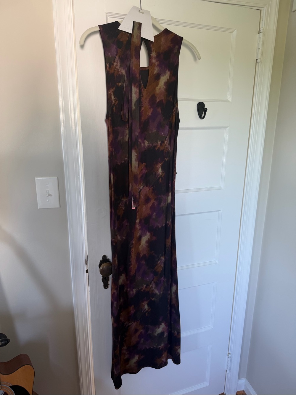 Cloth & Stone Sleeveless Printed Maxi Dress in Plum and Brown